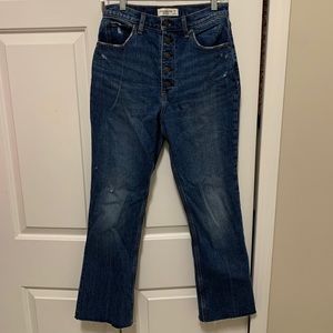 Super high waisted kick flare A&F jeans